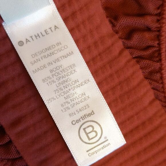 Athleta Bakasana racerback tank top, mauve dusty rose, sheer vents, XS - Picture 7 of 8